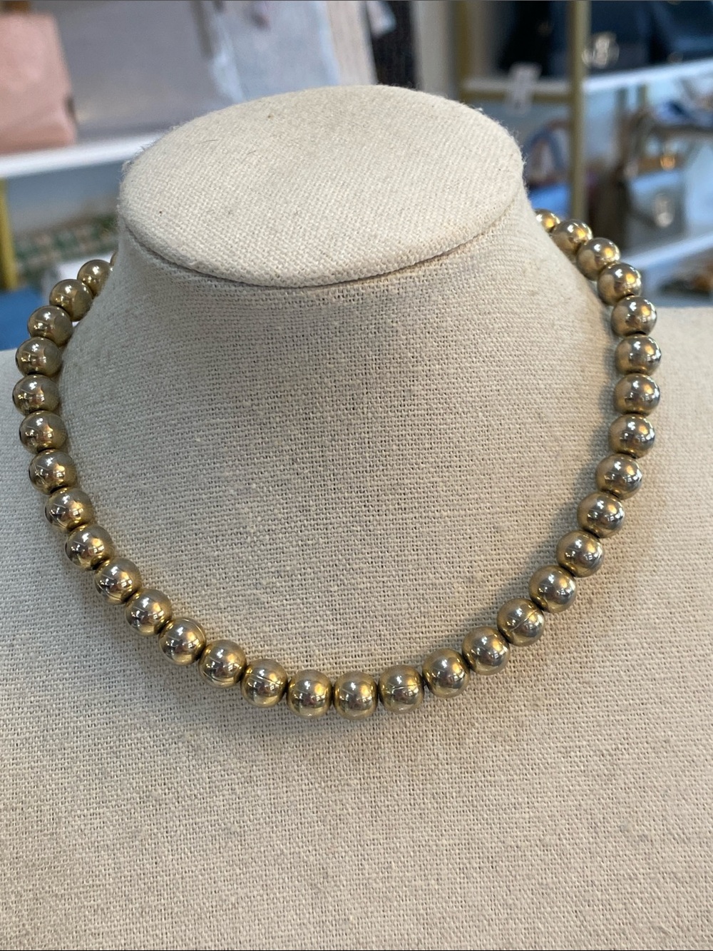 Vintage beaded ball necklace - Picture 5 of 6